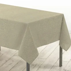 Douceur d interieur Nappe de Noël rectangulaire (140 x 240 cm) Strass Or Hot
