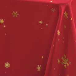Douceur d interieur Nappe de Noël rectangulaire (150 x 300 cm) Constellation Rouge Hot