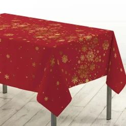 Douceur d interieur Nappe de Noël rectangulaire (150 x 300 cm) Constellation Rouge Hot