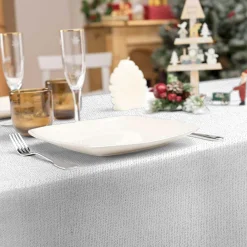 Douceur d interieur Nappe de Noël rectangulaire (140 x 300 cm) Strass Argent Hot