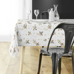 Douceur d interieur Nappe de Noël rectangulaire (150 x 240 cm) Guido Blanc Outlet
