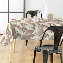 douceur d'intu017drieur Nappe enduite PVC rectangulaire imperméable (240 x 140 cm) Ebany Chocolat
