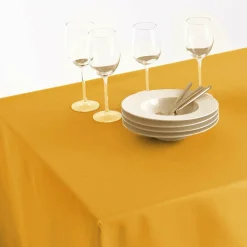 ATMOSPHERA Nappe rectangulaire anti tache (140 x 240 cm) Mina Jaune ocre Sale