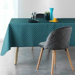 DOUCEUR D'INTERIEUR Nappe rectangulaire anti tache (150 x 240 cm) Artchic e Bleu Best
