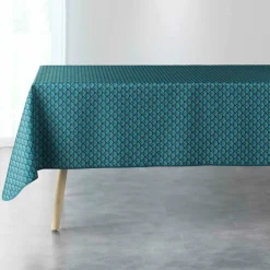 DOUCEUR D'INTERIEUR Nappe rectangulaire anti tache (150 x 240 cm) Artchic e Bleu Best