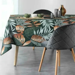 DOUCEUR D'INTERIEUR Nappe rectangulaire anti tache (150 x 240 cm) Alianor Vert kaki Sale