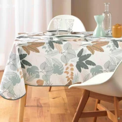 douceur d'intu017drieur Nappe rectangulaire antitache (150 x 240 cm) Fidji e Vert Sale