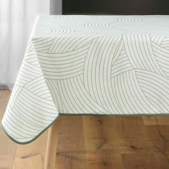 DOUCEUR D'INTERIEUR Nappe rectangulaire anti tache (150 x 200 cm) Linea he Blanc Sale