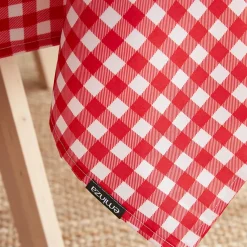 EMINZA Nappe rectangulaire anti tache (140 x 200 cm) Elise Vichy Rouge Vichy-rouge Outlet