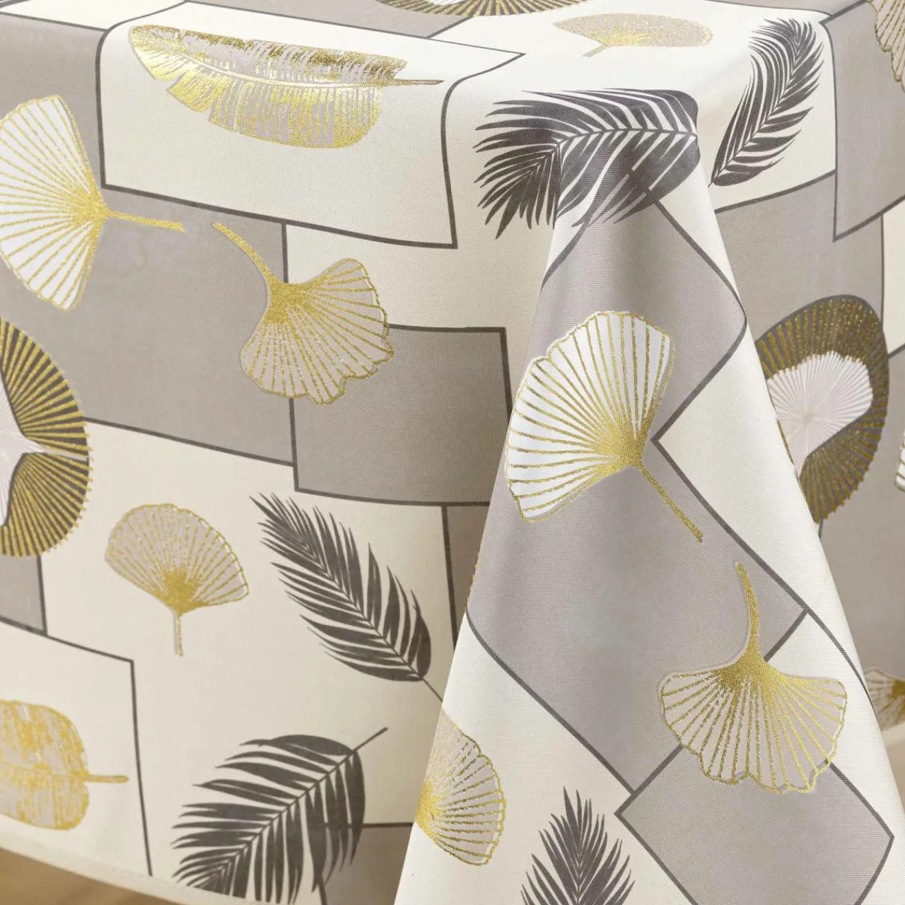 douceur d'intu017drieur Nappe rectangulaire anti tache (145 x 240 cm) Natane Beige New