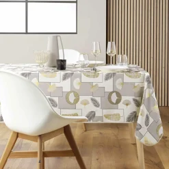 douceur d'intu017drieur Nappe rectangulaire anti tache (145 x 240 cm) Natane Beige New