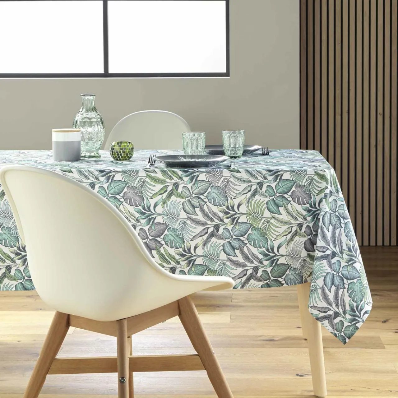 douceur d'intu017drieur Nappe rectangulaire anti tache (145 x 240 cm) Stylis e Vert