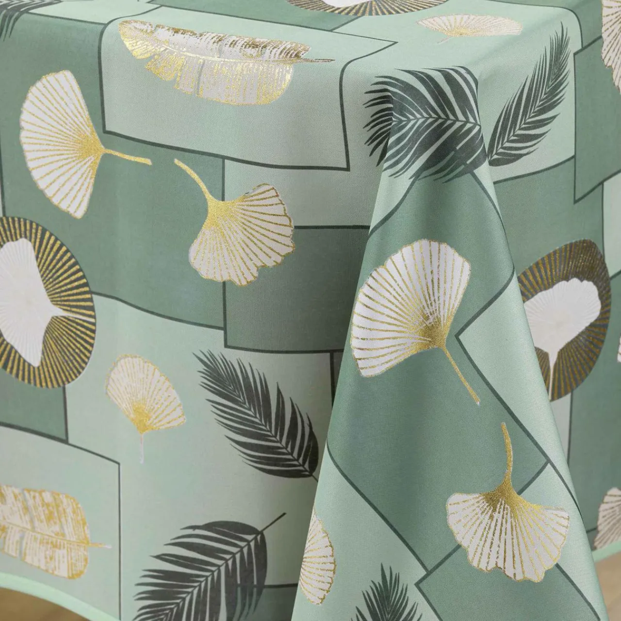 douceur d'intu017drieur Nappe rectangulaire anti tache (145 x 240 cm) Natane Vert sauge Sale
