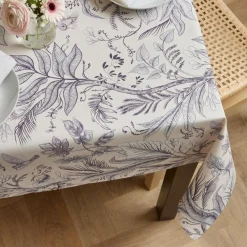 EMINZA Nappe rectangulaire coton enduit (150 x 350 cm) Colibri e Gris Online
