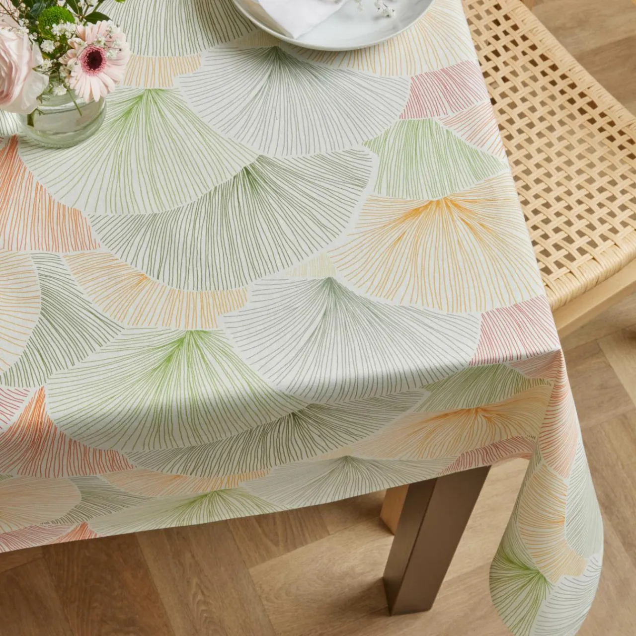 EMINZA Nappe rectangulaire coton enduit (150 x 350 cm) Boston Multicolore Discount