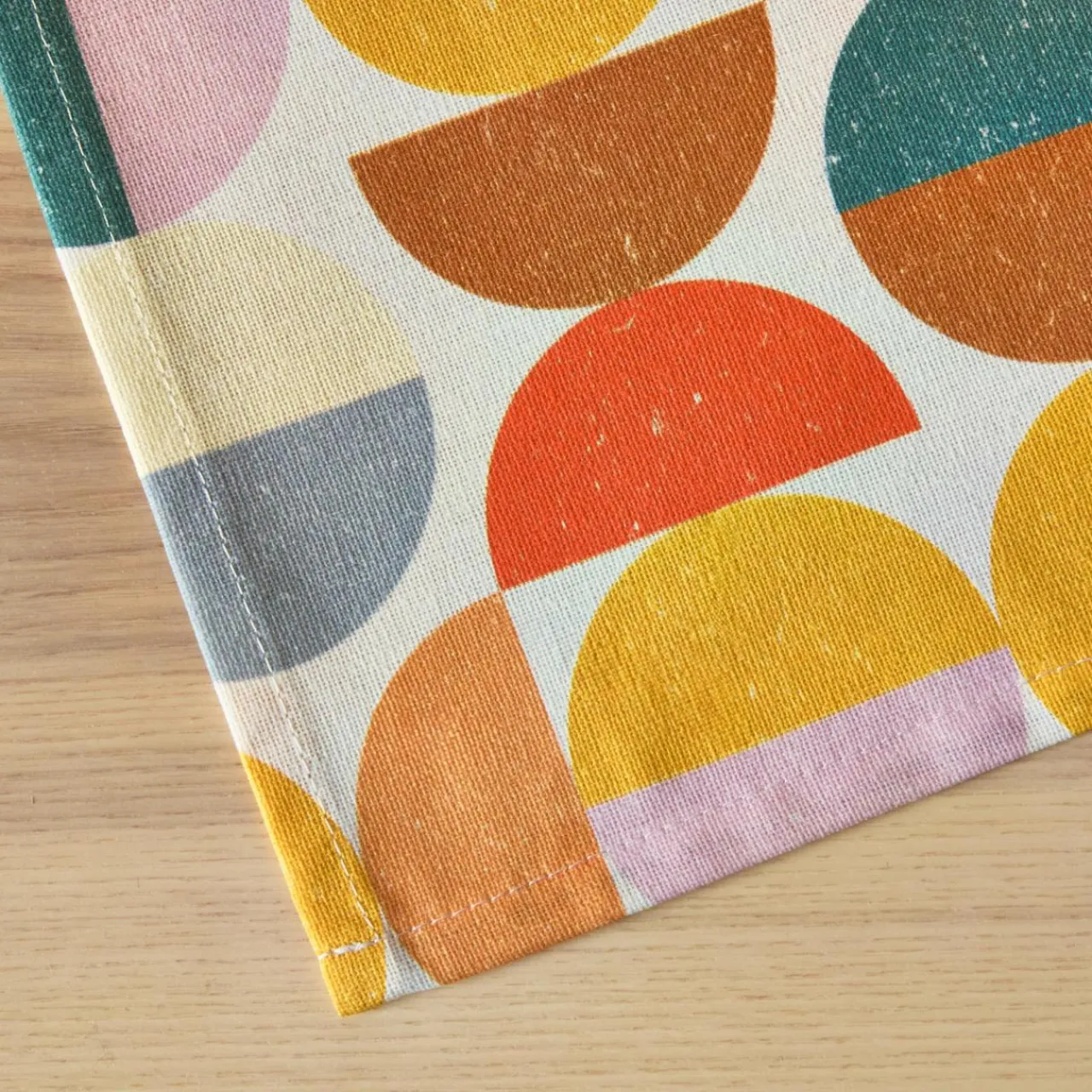 EMINZA Nappe rectangulaire coton enduit (150 x 250 cm) Brooklyn Multicolore Discount