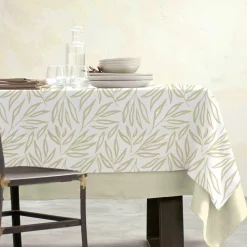 EMINZA Nappe rectangulaire coton enduit (150 x 250 cm) Galice Beige Sale