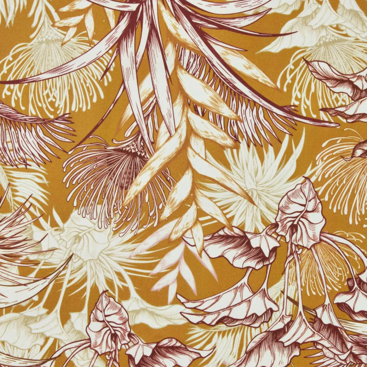 EMINZA Nappe rectangulaire coton enduit (150 x 350 cm) Granada Jaune moutarde Clearance
