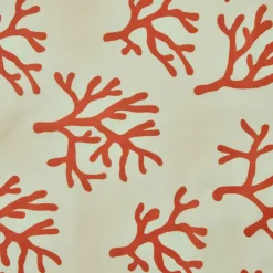 EMINZA Nappe rectangulaire coton enduit (150 x 250 cm) Moorea Corail Orange Hot