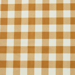 EMINZA Nappe rectangulaire coton enduit (150 x 250 cm) Vichy Jaune moutarde Clearance