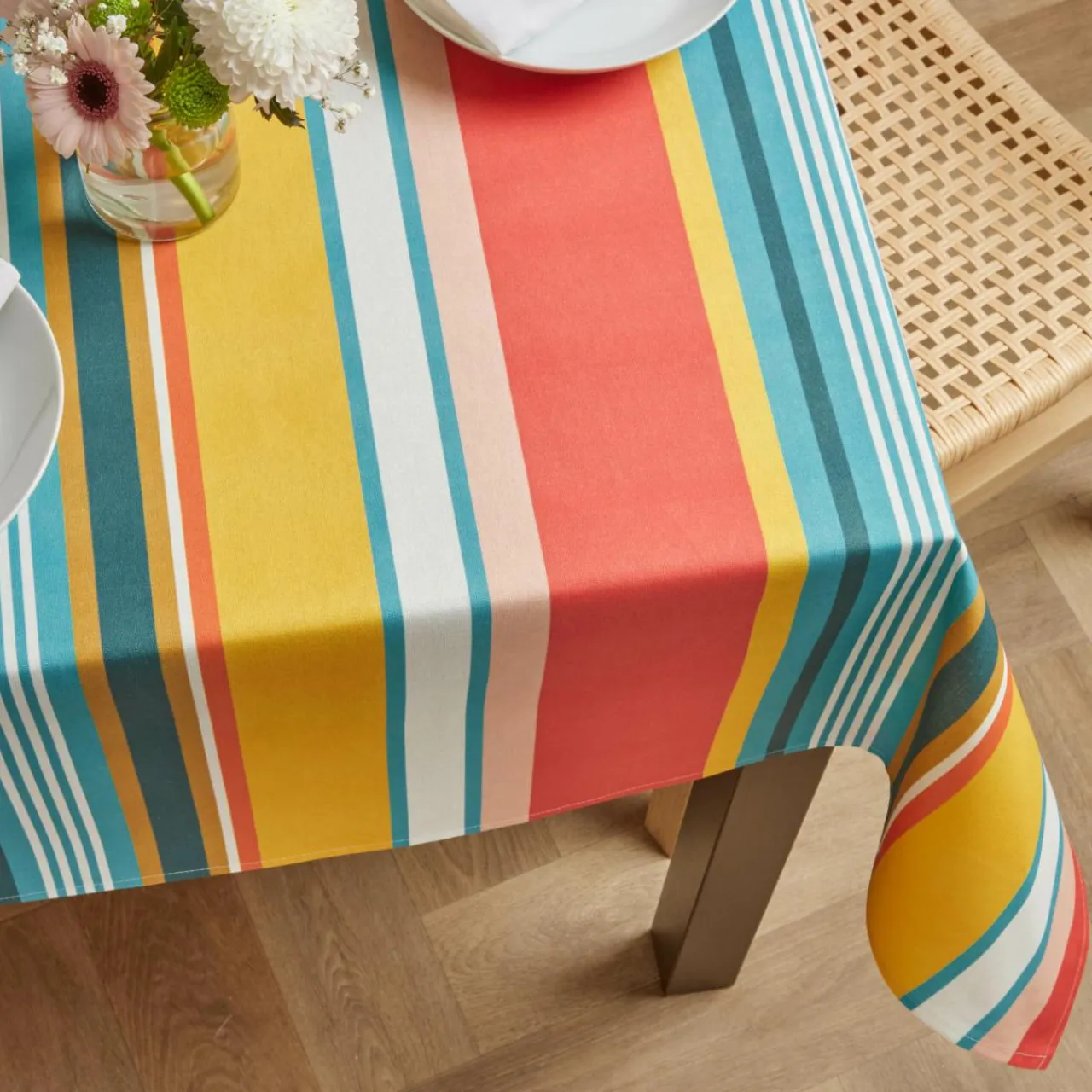 EMINZA Nappe rectangulaire coton enduit (150 x 250 cm) Bonifacio Multicolore Online