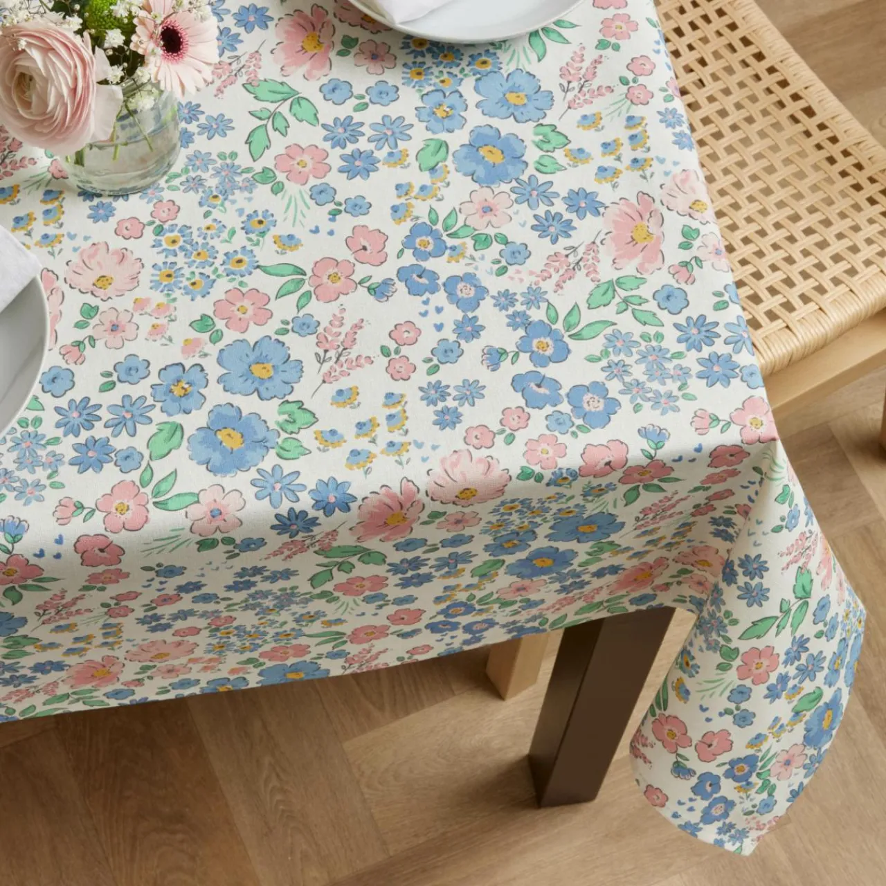 EMINZA Nappe rectangulaire coton enduit (150 x 250 cm) Corolle Multicolore Outlet
