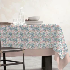 EMINZA Nappe rectangulaire coton enduit (150 x 250 cm) Corolle Multicolore Outlet