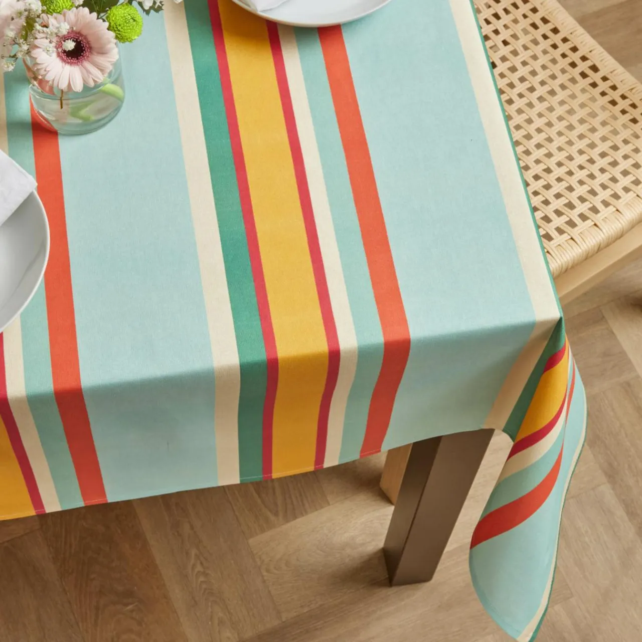 EMINZA Nappe rectangulaire coton enduit (150 x 250 cm) Cervione Multicolore Online