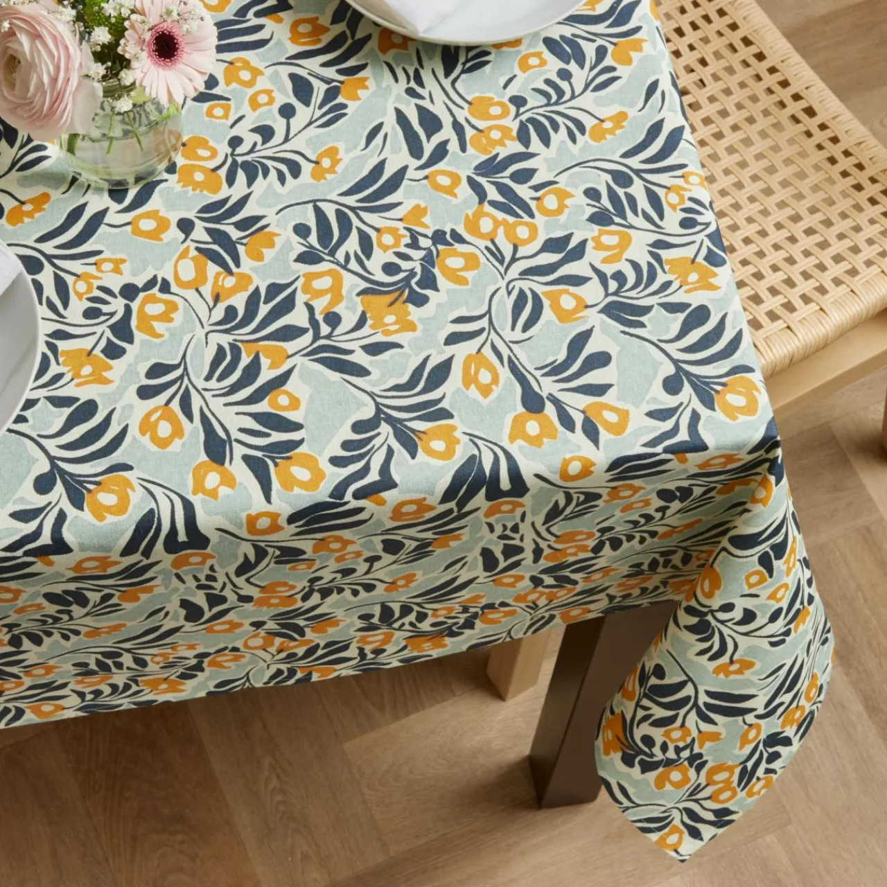 EMINZA Nappe rectangulaire coton enduit (150 x 250 cm) Mafalda Multicolore Clearance