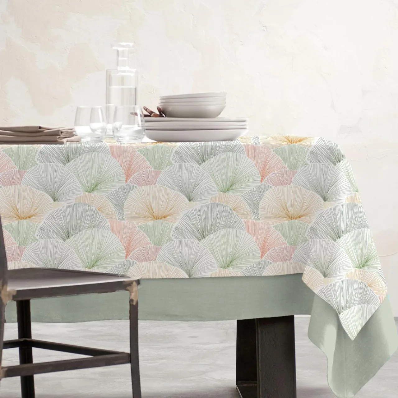 EMINZA Nappe rectangulaire coton enduit (150 x 250 cm) Boston Multicolore Best