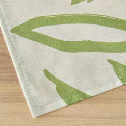 EMINZA Nappe rectangulaire coton enduit (150 x 350 cm) Galice Vert Eucalyptus Outlet