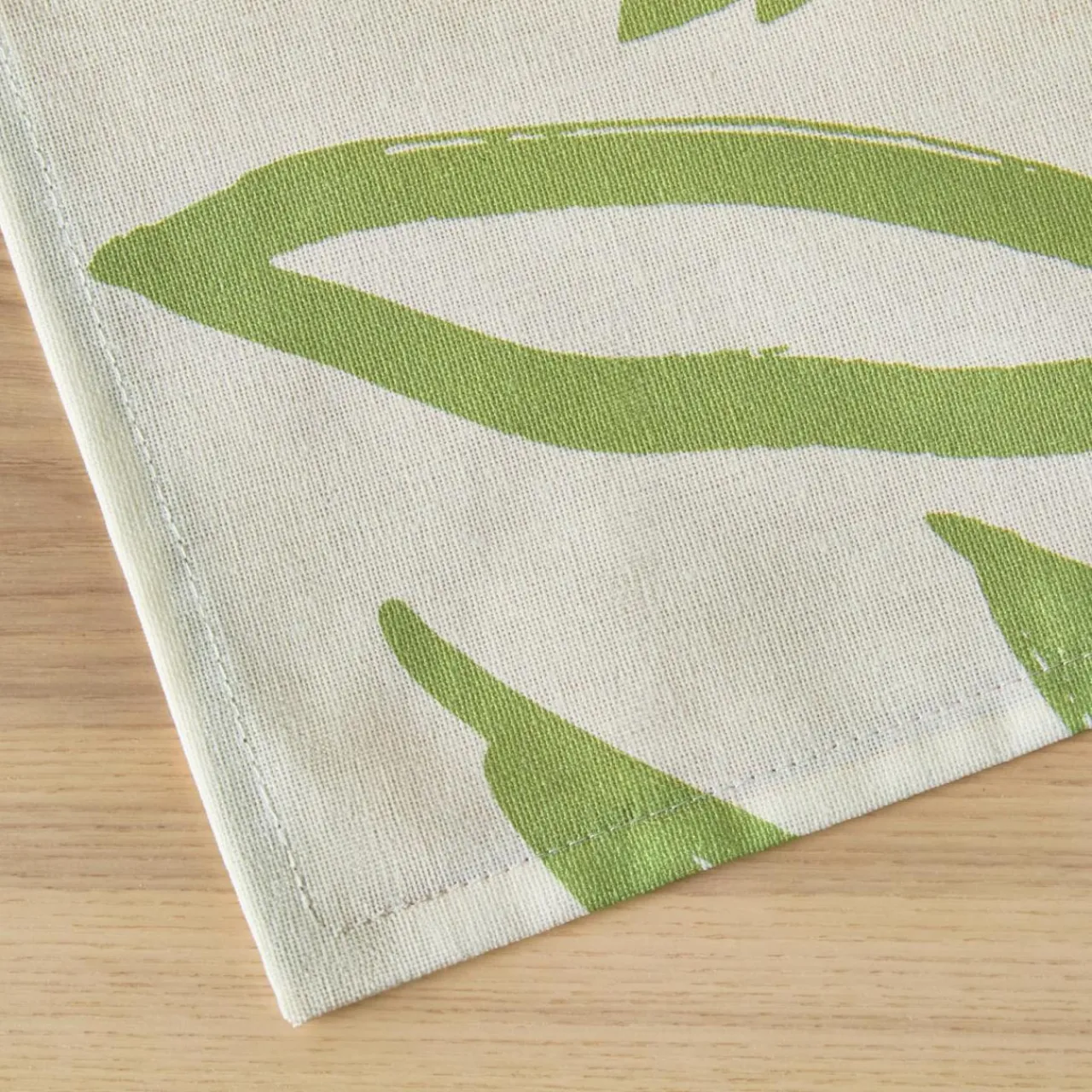 EMINZA Nappe rectangulaire coton enduit (150 x 350 cm) Galice Vert Eucalyptus Outlet