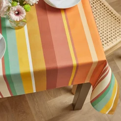 EMINZA Nappe rectangulaire coton enduit (150 x 350 cm) Ajaccio Multicolore Discount