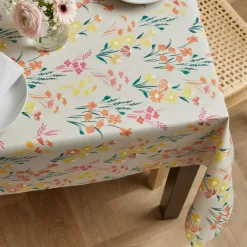 EMINZA Nappe rectangulaire coton enduit (150 x 250 cm) Juliette Beige Best