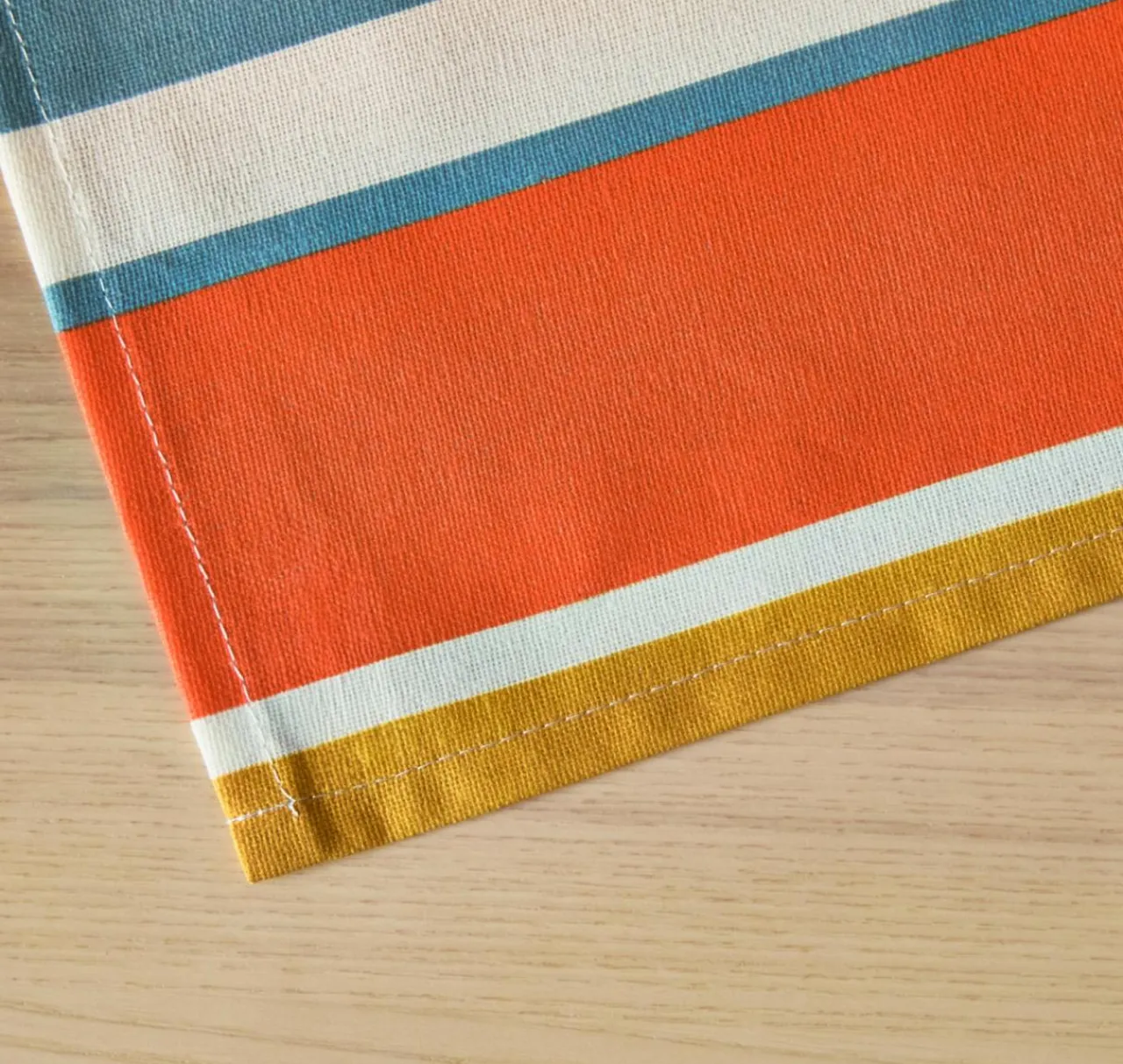 EMINZA Nappe rectangulaire coton enduit (150 x 350 cm) Mandarine Multicolore Best