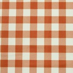 EMINZA Nappe rectangulaire coton enduit (150 x 350 cm) Vichy Terracotta Best