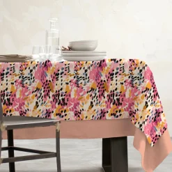 EMINZA Nappe rectangulaire coton enduit (150 x 250 cm) Mowgli Multicolore Discount