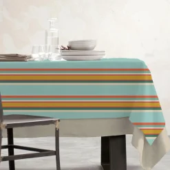 EMINZA Nappe rectangulaire coton enduit (150 x 350 cm) Cervione Multicolore Hot