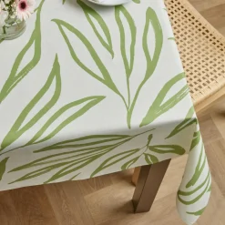EMINZA Nappe rectangulaire coton enduit (150 x 250 cm) Galice Vert Eucalyptus Discount