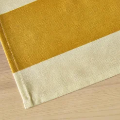 EMINZA Nappe rectangulaire coton enduit (150 x 350 cm) Clementine Jaune moutarde Hot