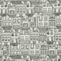 EMINZA Nappe rectangulaire coton enduit (150 x 350 cm) Home e Gris Best