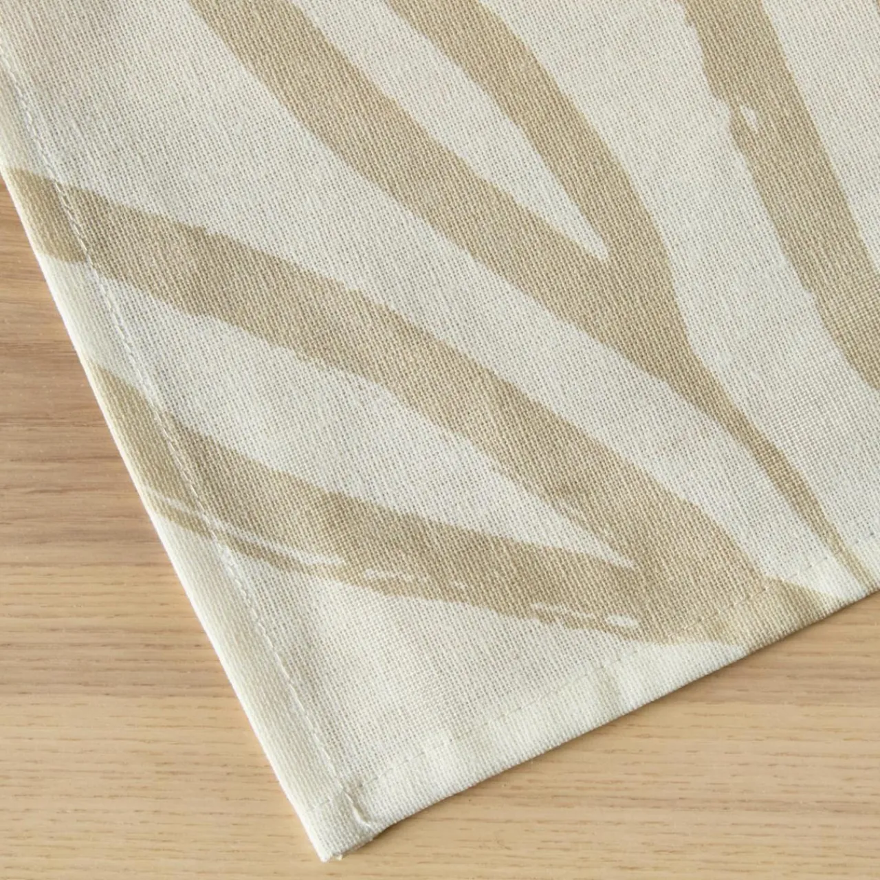 EMINZA Nappe rectangulaire coton enduit (150 x 350 cm) Galice Beige Discount
