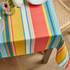 EMINZA Nappe rectangulaire coton enduit (150 x 350 cm) Bonifacio Multicolore Online