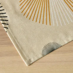 EMINZA Nappe rectangulaire coton enduit (150 x 350 cm) Manhattan Beige Hot