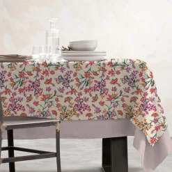EMINZA Nappe rectangulaire coton enduit (150 x 350 cm) Margot Multicolore Online