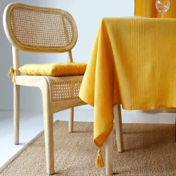 ENJOY HOME Nappe rectangulaire coton recyclé (140 x 240 cm) Bombay Jaune moutarde Online