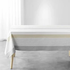 douceur d'intu017drieur Nappe rectangulaire coton tissé (140 x 240 cm) Iliade he Blanc Hot