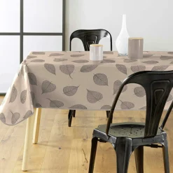 douceur d'intu017drieur Nappe rectangulaire enduite PVC (140 x 240 cm) Feuillys Beige Outlet