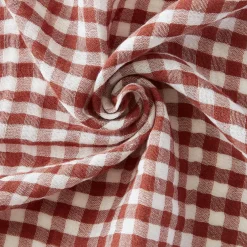 EMINZA Nappe rectangulaire gaze de coton (150 x 250 cm) Gaïa vichy Terracotta Outlet