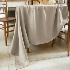 EMINZA Nappe rectangulaire lin lavé (170 x 250 cm) Louise Beige New